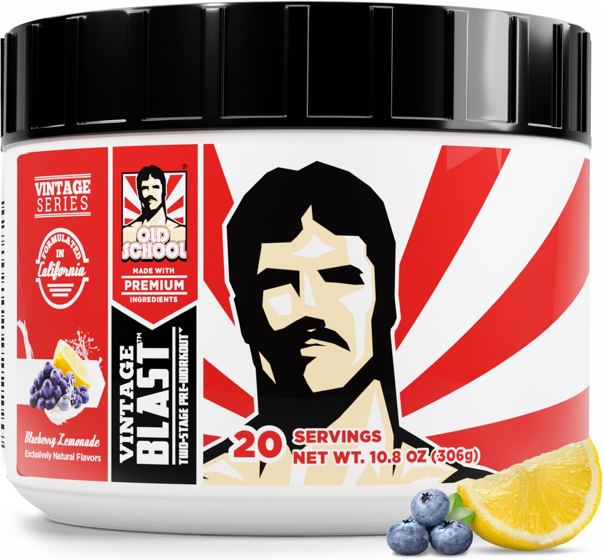 Old School Labs 2 Stage Pre Workout Powder for Massive Pump, Energy & Focus | Premium Preworkout with Natural Flavors, No Crash, With Beta-Alanine, L-Theanine, Citrulline for Strength, Energy & Focus