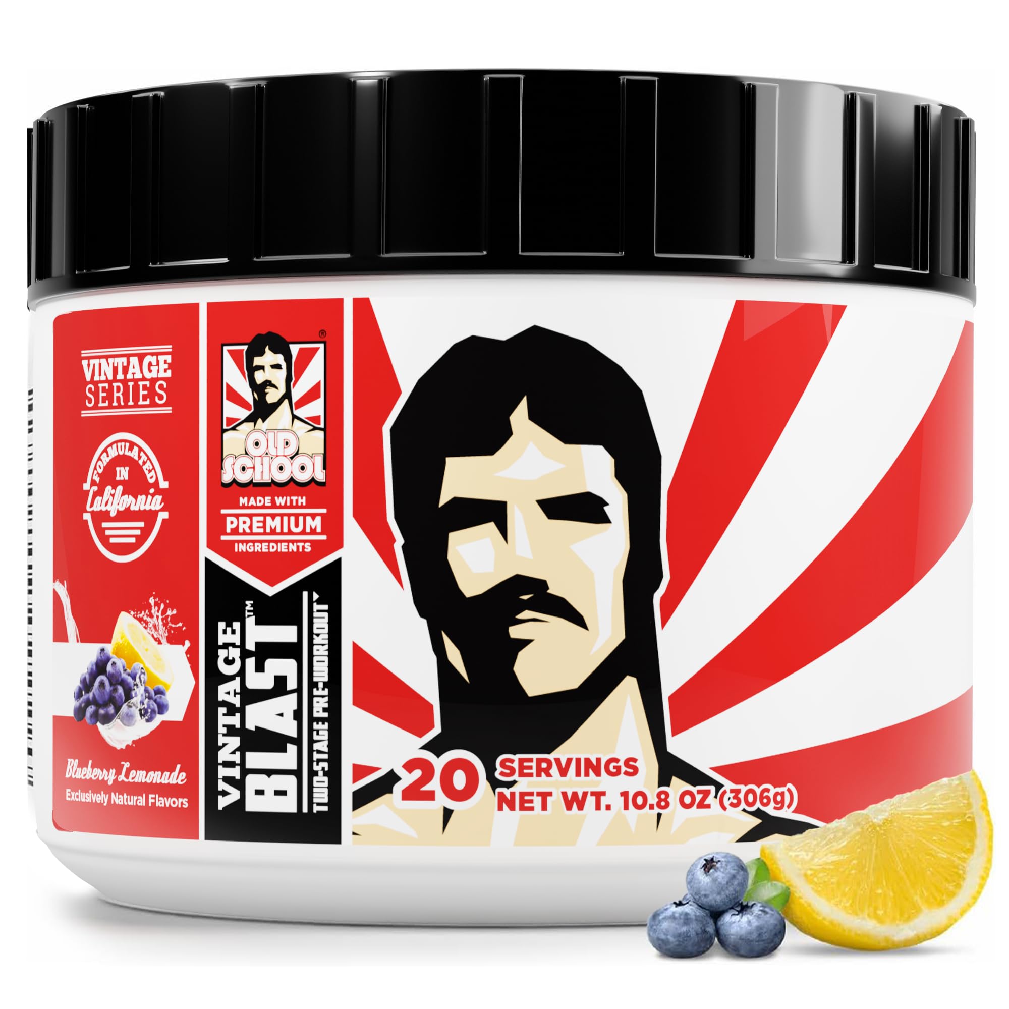 Old School Labs 2 Stage Pre Workout Powder for Massive Pump, Energy & Focus | Premium Preworkout with Natural Flavors, No Crash, With Beta-Alanine, L-Theanine, Citrulline for Strength, Energy & Focus