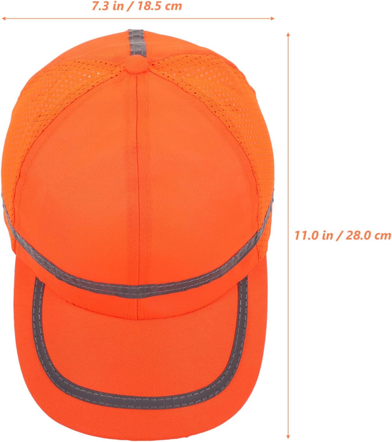 ARTIBETTER Reflective Bump Cap Safety Baseball Cap Style Hard Hats Breathable Lightweight Safety Hat for with Reflective Stripes for Adult Men Women Orange