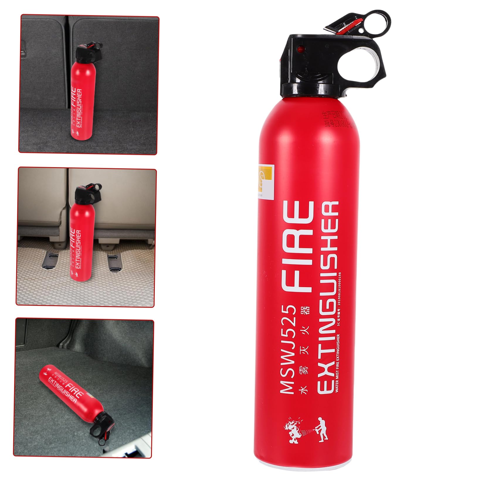Operitacx Extincteur Voiture Portable Rouge Extincteur Pratique et pour Auto et Maison Sécurité Incendie Facile à Transporter et Fixer