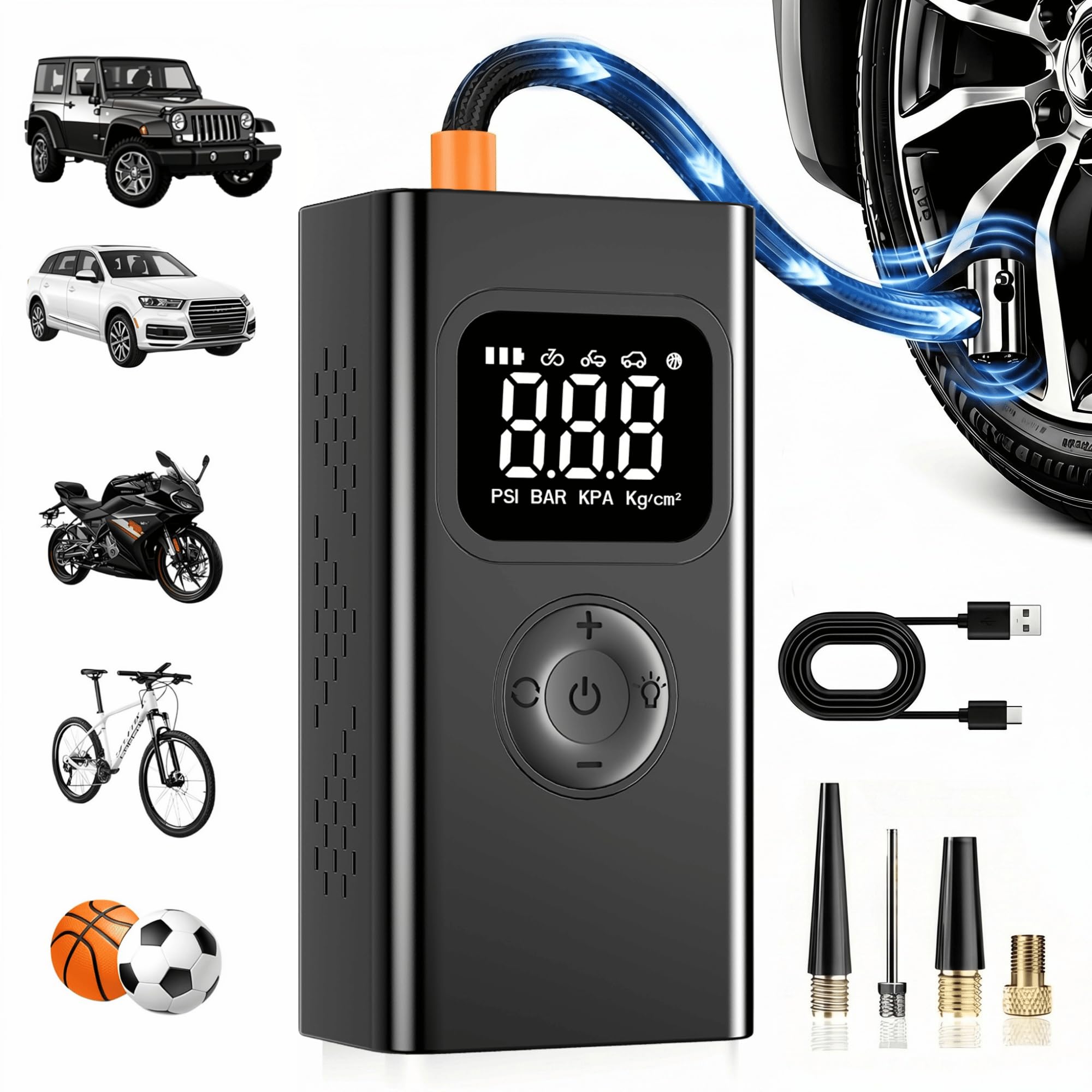 Amazon.com: NOBIWA portable air compressor,150PSI air pump for car