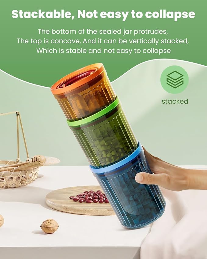 Contenedor Hermético para Café y Alimentos QWUE, Pack de 6 miniatura 3