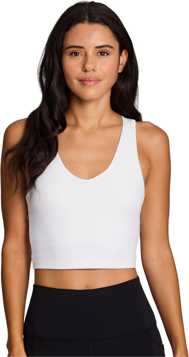 RBX Active Women's Bra Top, Athletic Yoga Crop Tank Top with Built in Shelf Bra