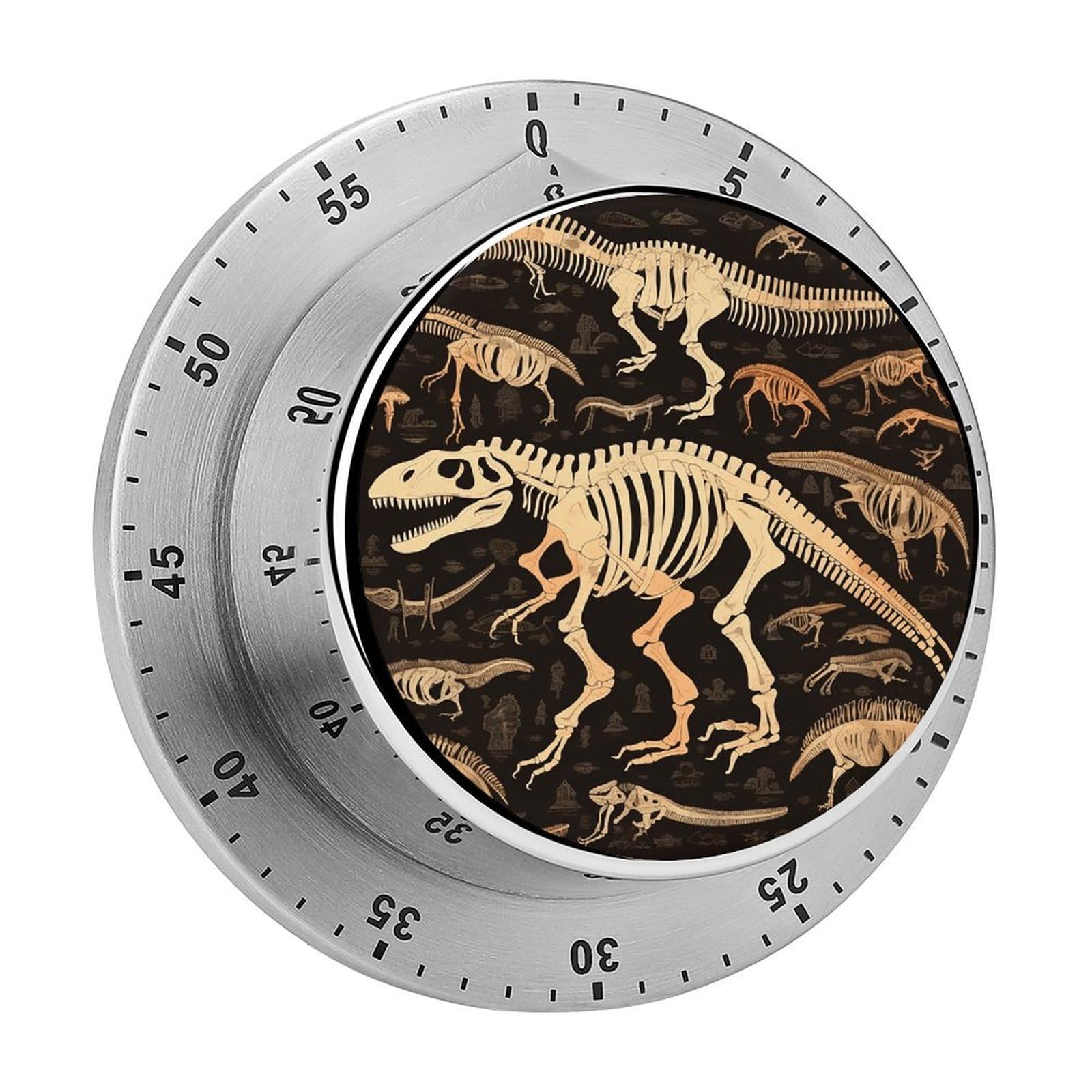 Temporizador de cuenta regresiva digital magnético con esqueleto de dinosaurio