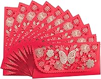Vista 1 de 10 sobres rojos chinos de regalo de dinero de la suerte Hong Bao para ocasión de boda