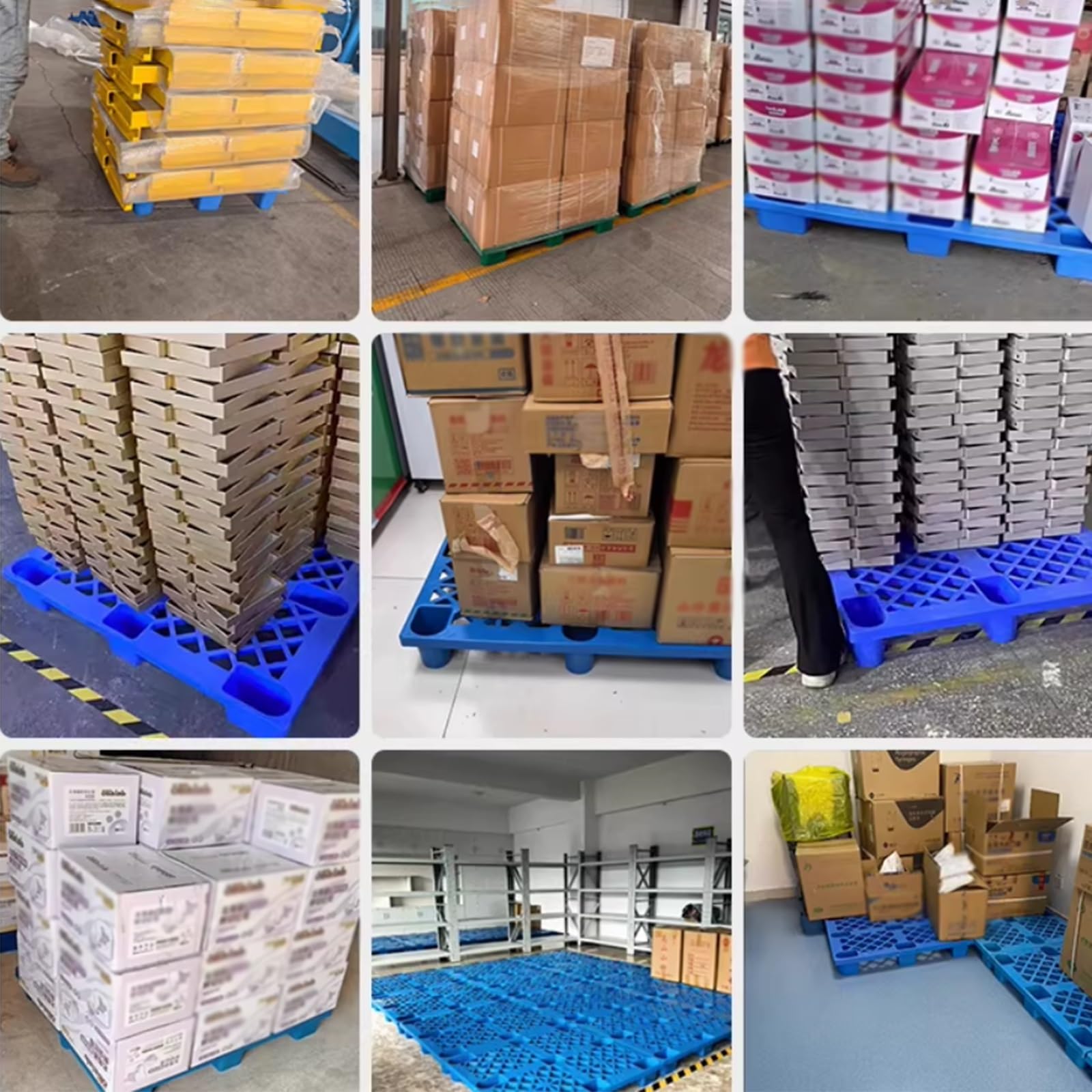 Paleta Polietylenowa, Oddychające Stojaki Na Artykuły, Lekka, Modułowa Platforma Podłogowa, Odporna Na Zużycie Podkładka Do Przechowywania Dla Supermarketów(100x80x14cm)