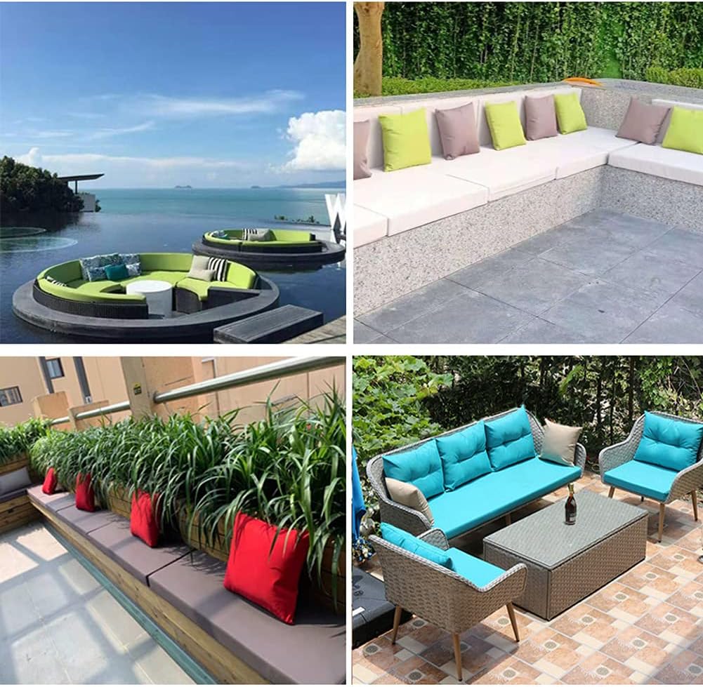Yanman Bench or Porch Swing Cushion,Waterproof Non-Slip Sofa Settee Soft Chair Cushion,Soft Lounger Loveseat Wicker Chair Pad for Outdoor Furniture,Pad for Garden and Deck Seating, D Black, 48x14inch