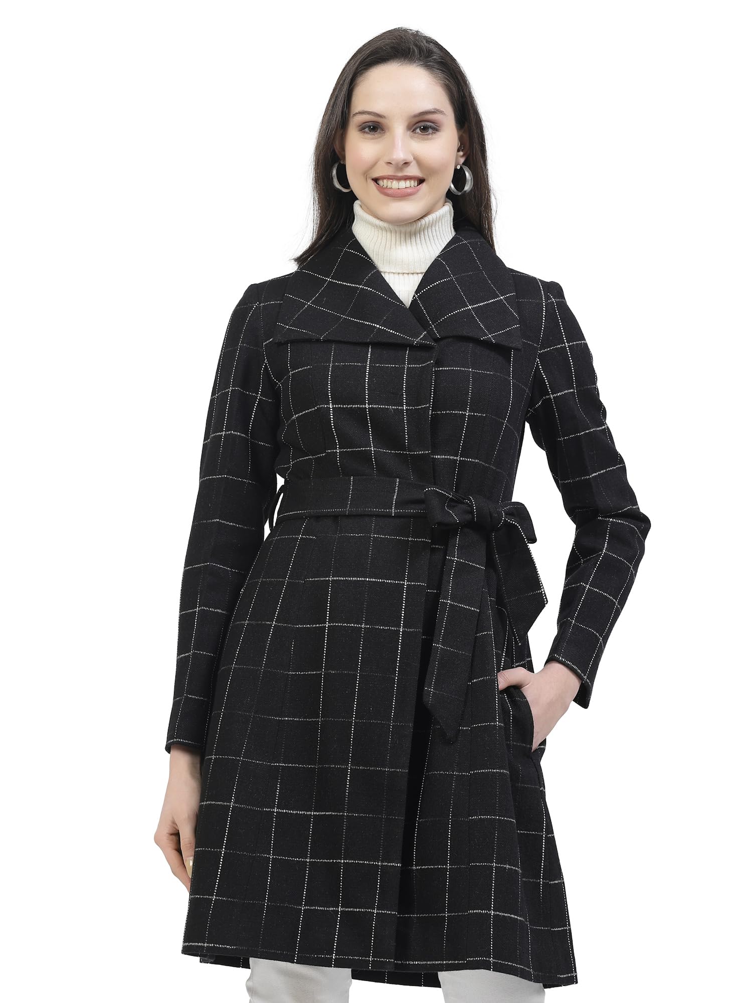 owncraft black plaid wool coat-picture-54