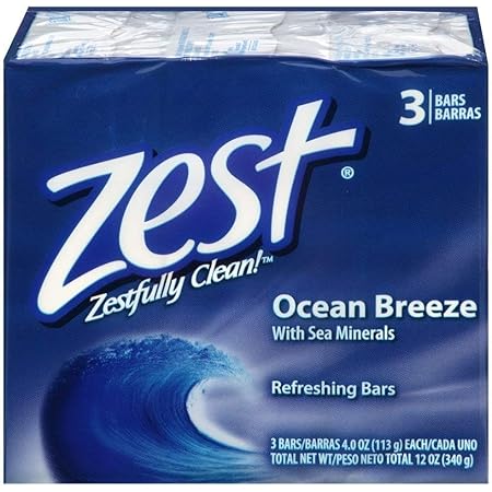 Amazon Com Zest Bar Soap 3 Ct Ocean Breeze 12 Ounce Bath Soaps Beauty