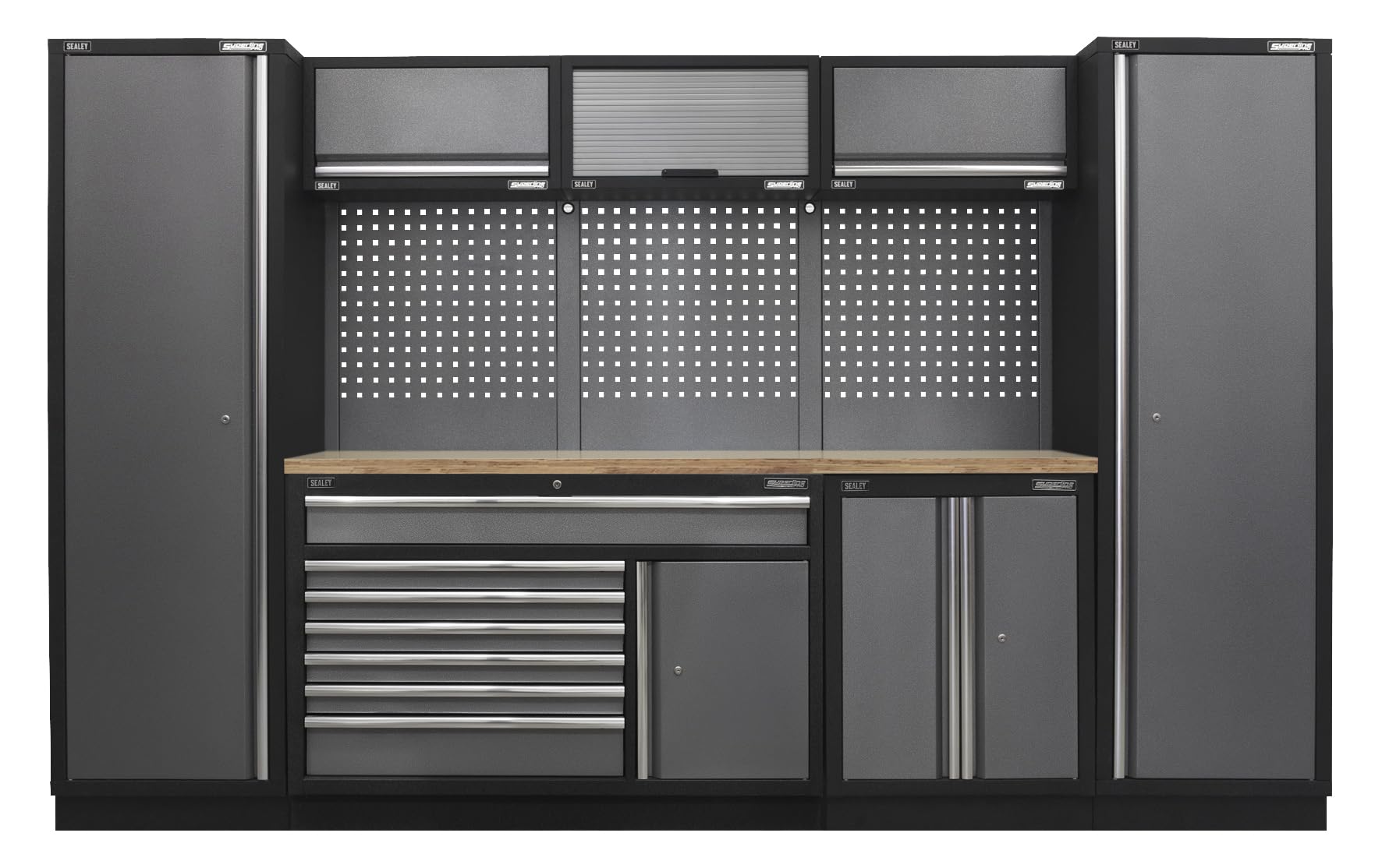 Superline Pro® 3.24M Storage System - Pressed Wood Worktop 5054630001017