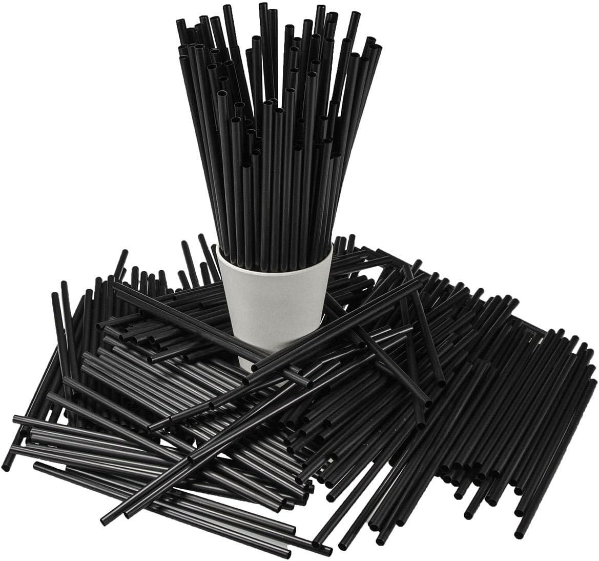 800 Drinking Straws Black Straight 8.5" Beverage Bar Restaurant Party Wedding