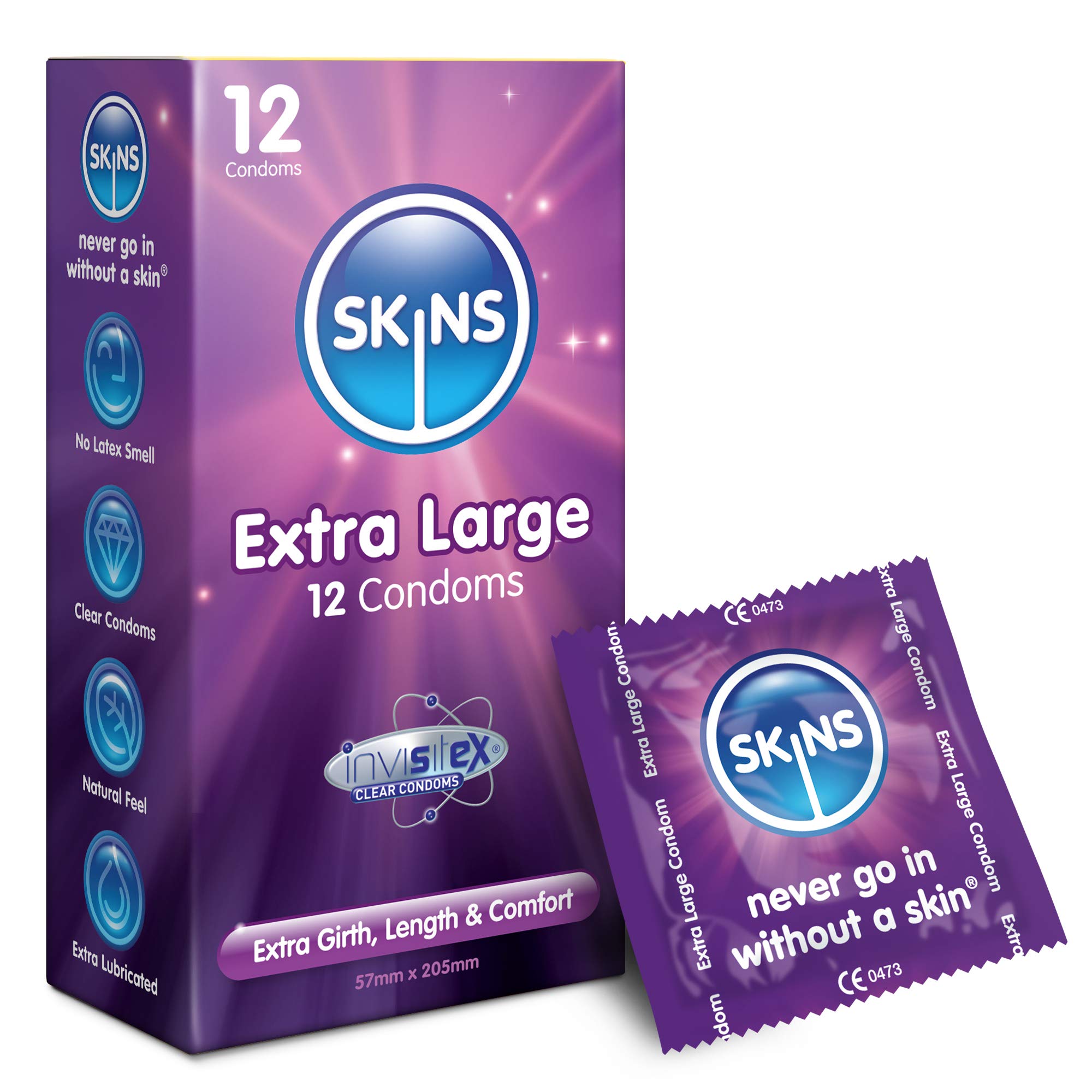 Skins Extra Large Condoms Multipack. No Latex Smell And Extra