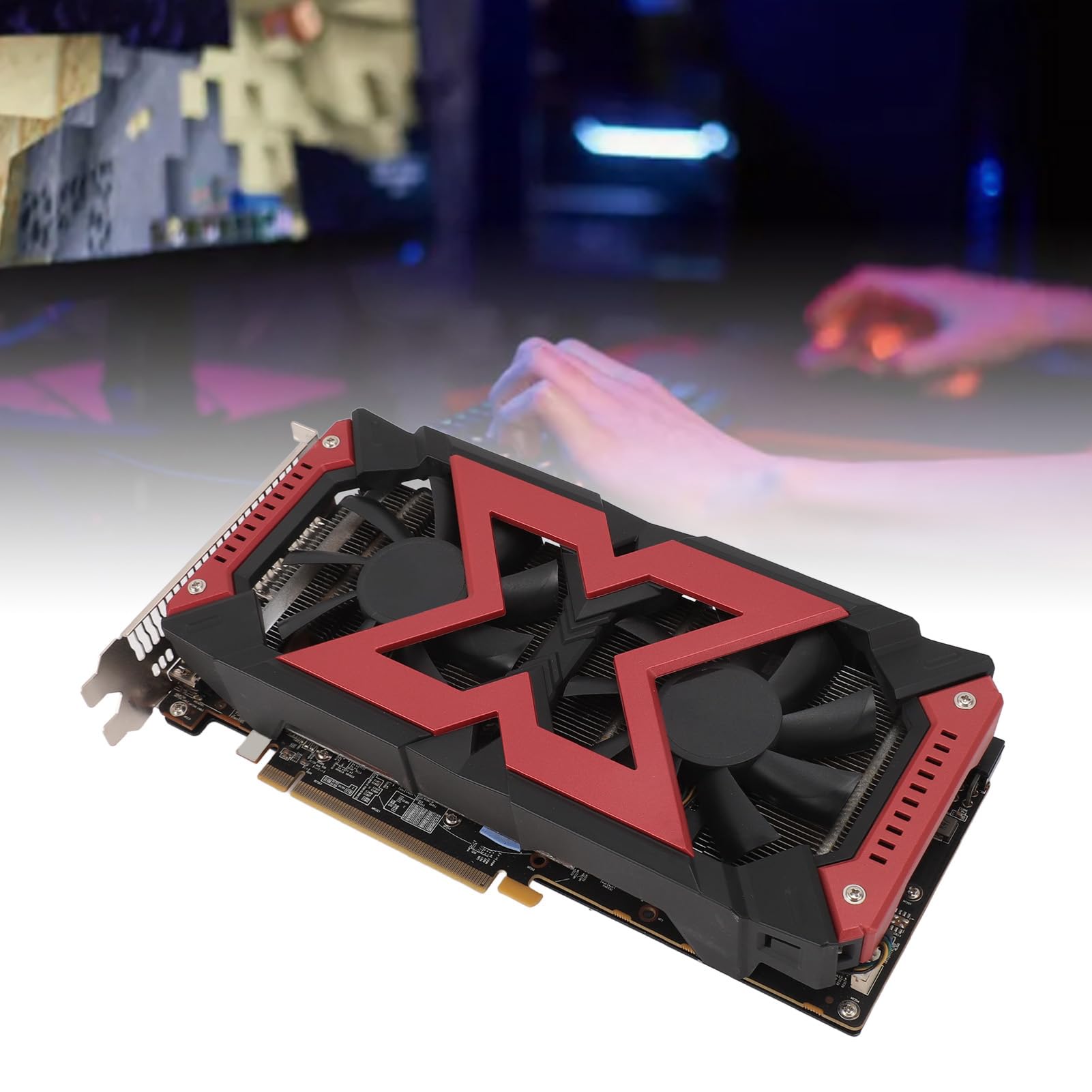 RX580 8 GB GDDR5 256-bitowa Karta Graficzna do Gier, częstotliwość Rdzenia 1286 MHz, Obsługa Rozdzielczości 4096 X 2160, Podwójny Wentylator, PCI Express 3.0 X16, do Gier na