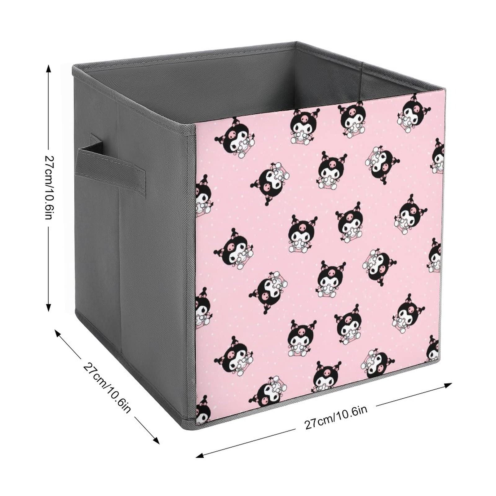 2点3333円♡新品♡クロミちゃん♡蓋付き収納ボックス クロミちゃん＊ふた付き折りたたみコンテナS - 昭和・平成・令和