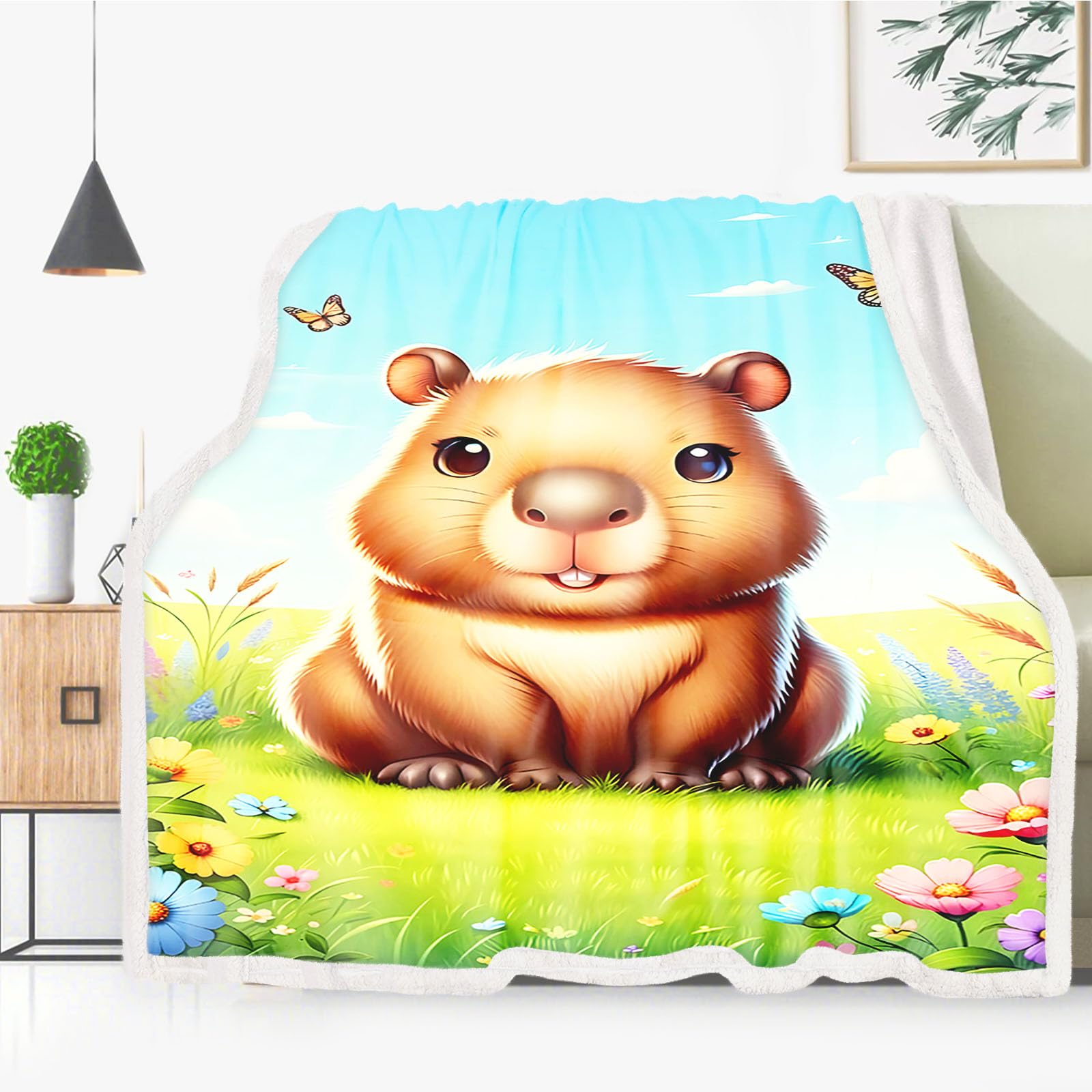 Couverture Capybara dessin animé : le cadeau parfait pour enfants