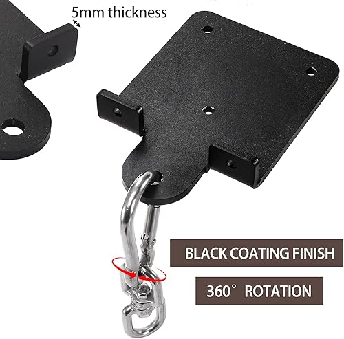 Miniatura 3 de WUWEOT Percha para bolsas pesadas, soporte resistente para bolsa de boxeo, rotación de 360, soporte de gancho de madera para entrenamiento de boxeo,