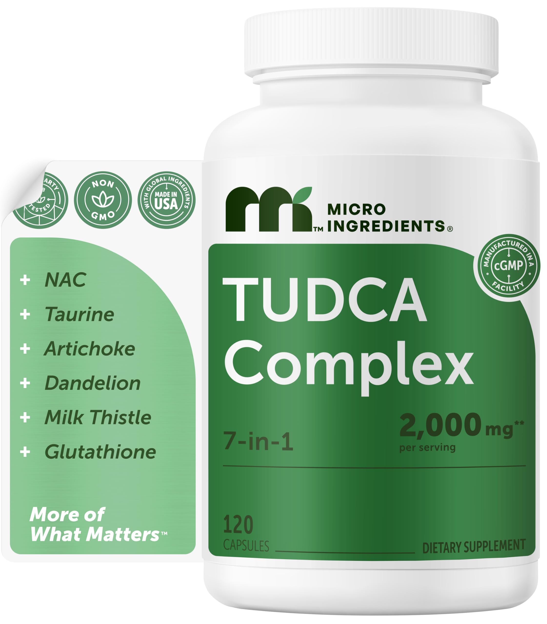 Micro Ingredients TUDCA Bile Salts Complex 2000mg per Serving, 240 Capsules — Amazon image 8