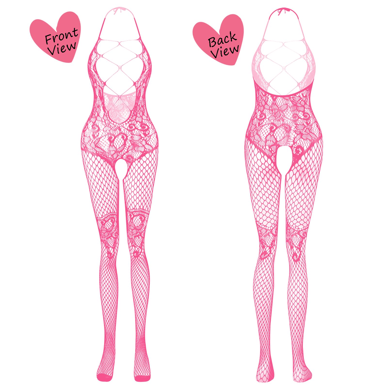 Women's Fishnet Lingerie Lace Stockings Bodysuits Mesh Babydoll for Women