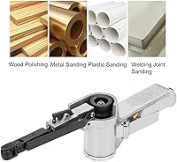 Vista 2 de Eboxer - Lijadora de banda neumática de 0.394 pulgadas (0.394 in) de 3/8 x 13 pulgadas con 3 correas, lijadora de archivos para cortar y moler