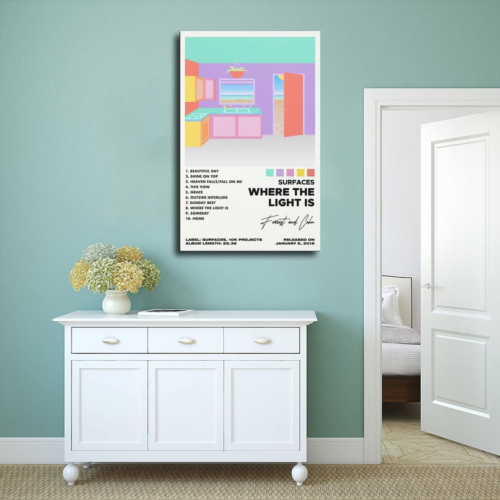 Poster su tela Brent, motivo: Faiyaz Sonder Son, con copertina di album, per camera da letto, sport, paesaggio, ufficio, camera da letto, regalo, senza cornice, 20 x 30 cm