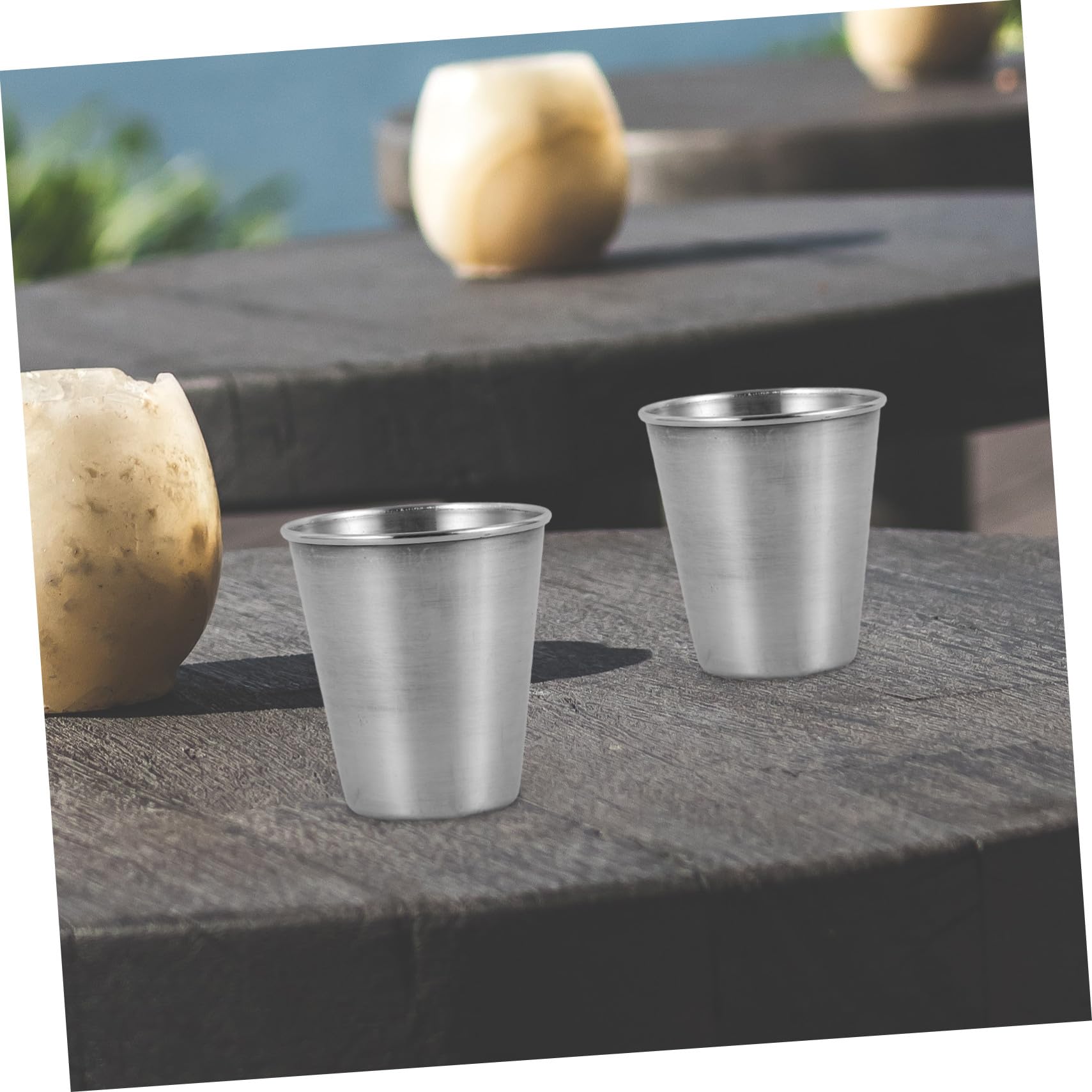 5 Stück Schnapsglas 70ml aus Edelstahl mit Tragbarer Becherhülle Rostfrei und Bruchsicher für Besondere Anlässe und Unterwegs
