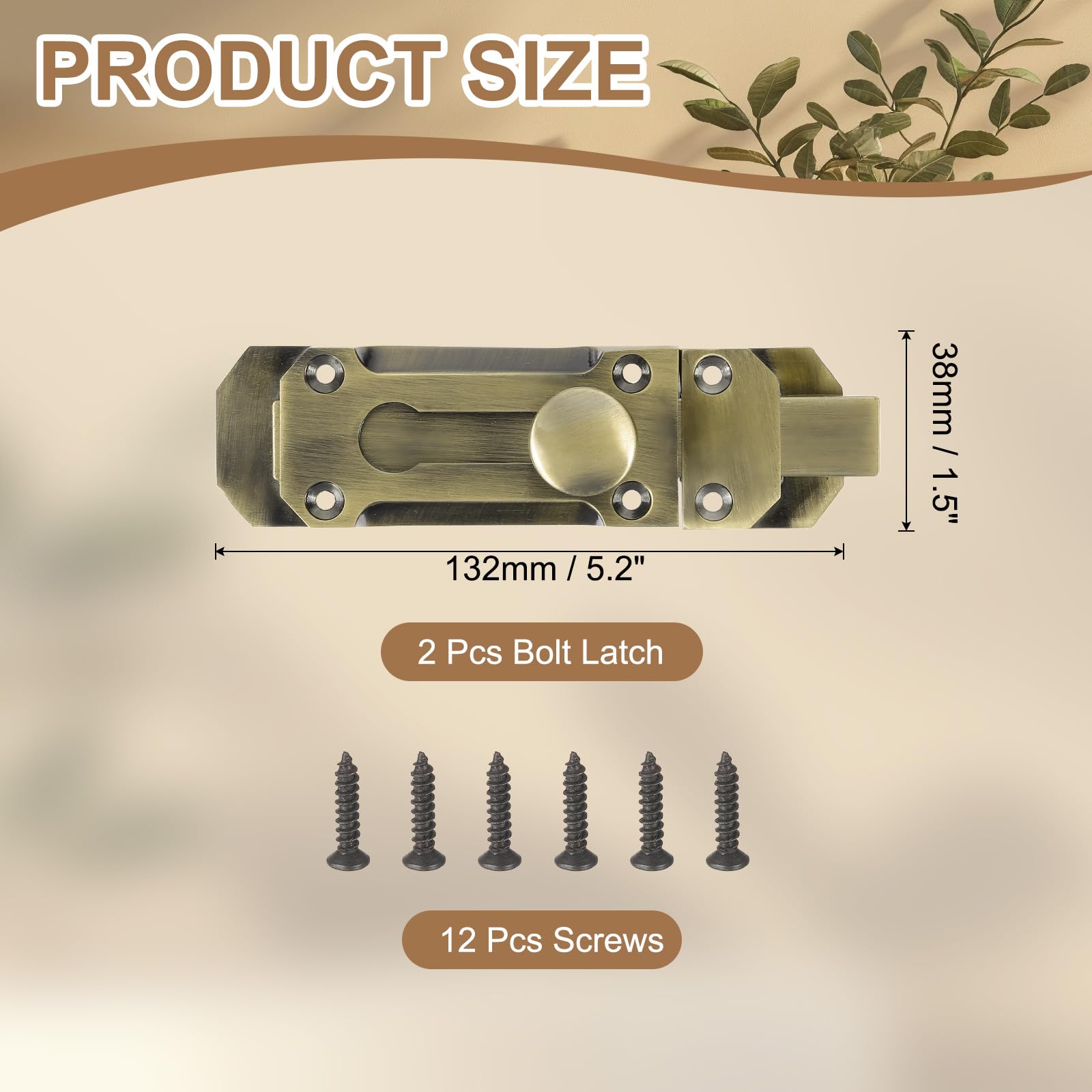 PATIKIL Barrel Bolt Latch - Image 2