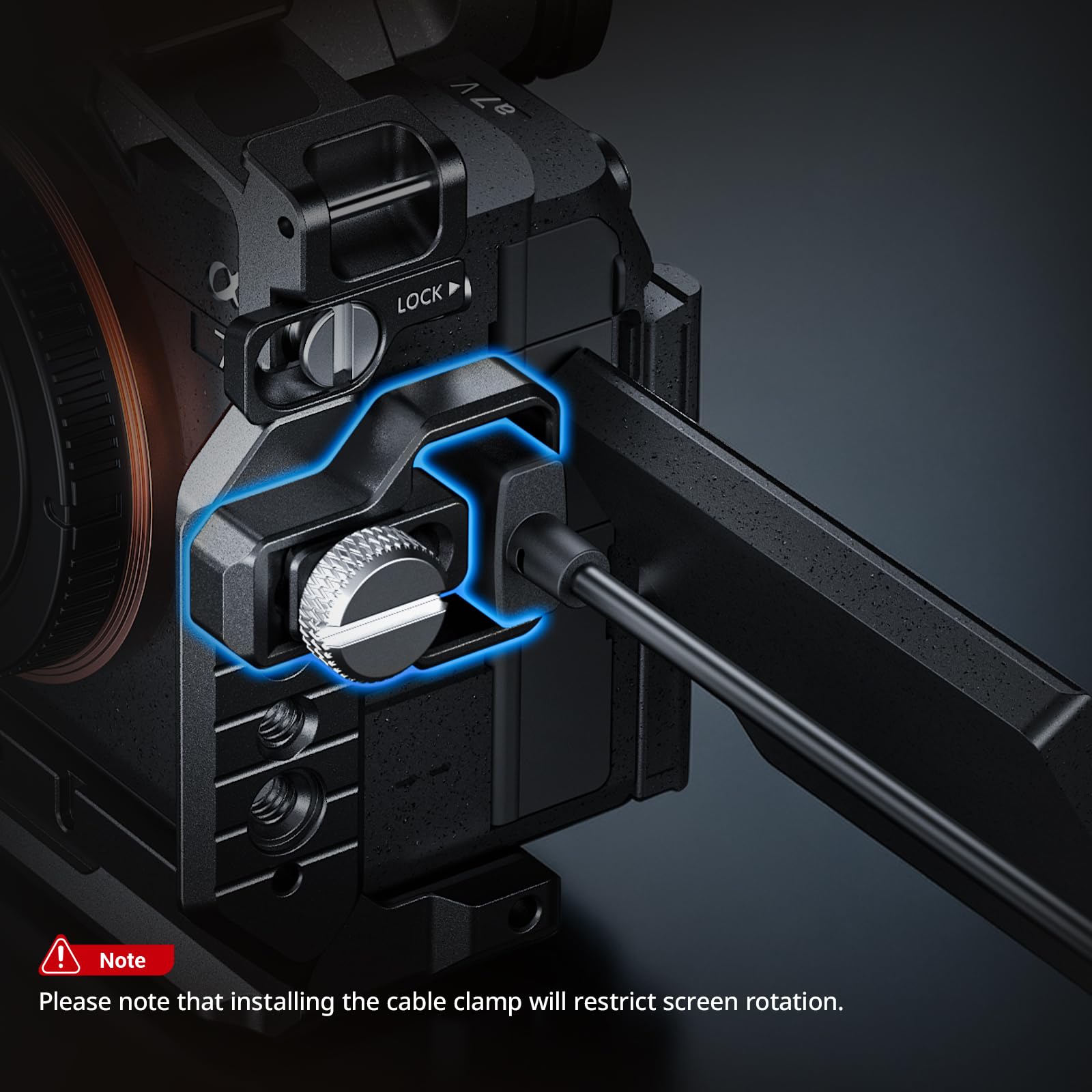 SMALLRIG Zacisk do kabla HDMI do klatek do Sony Alpha 7 V / 7 IV 6406