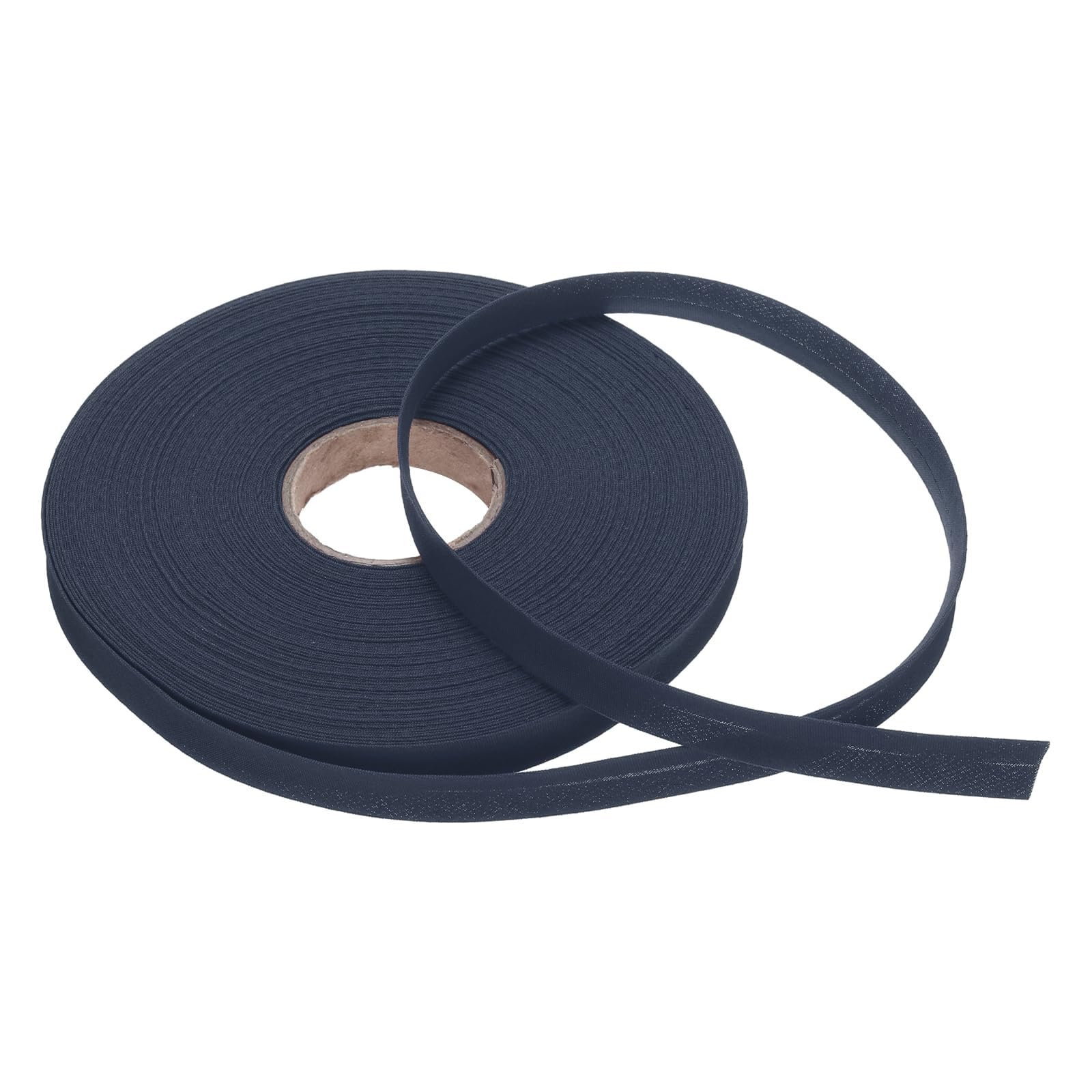 TOP-VIGOR 25 Yards Single Fold Bias Tape 1/2 Inch Bias Binding Tape Continuous Bulk for Sewing, Seaming, Piping, Quilting - Poly-Cotton Navy Blue