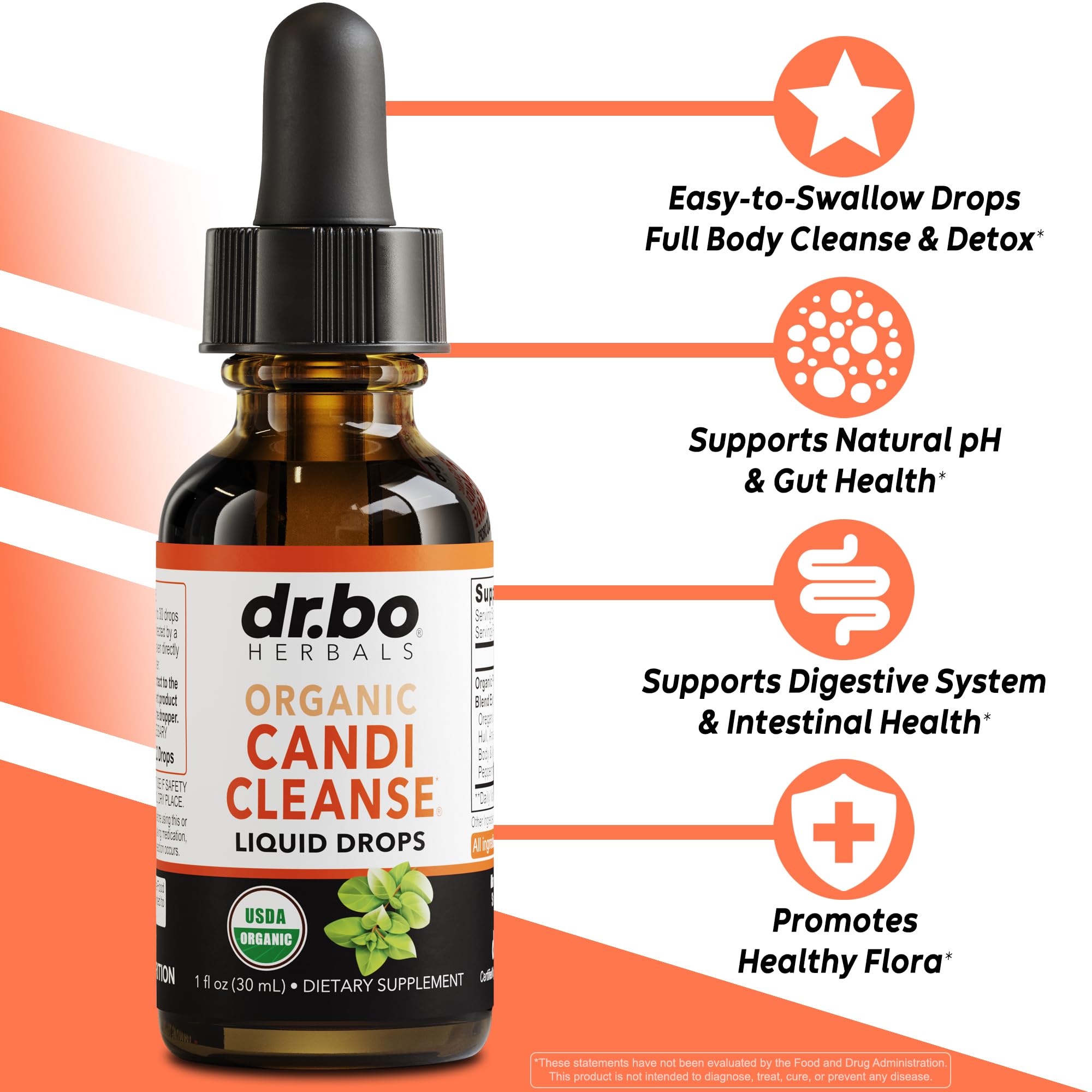 Candi Cleanse Support Supplement Drops - Organic Oregano Oil Drops Liquid & Black Walnut Wormwood - Extra Strength Gut Support Complex, Natural Oral Gut Cleanser Detox Health Supplements 1 oz — Amazon image 2