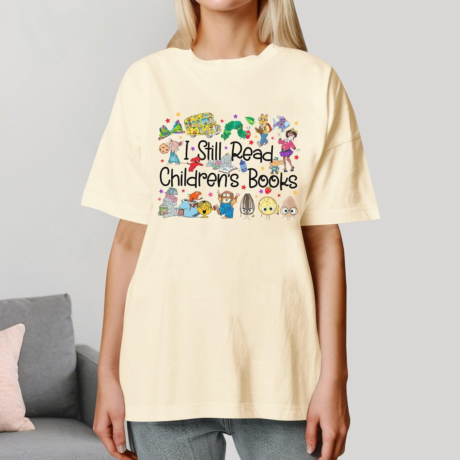 I Still Read Children's Books Shirt for Women - Reading Teacher Outfit - First Day of School Tee - Image 6