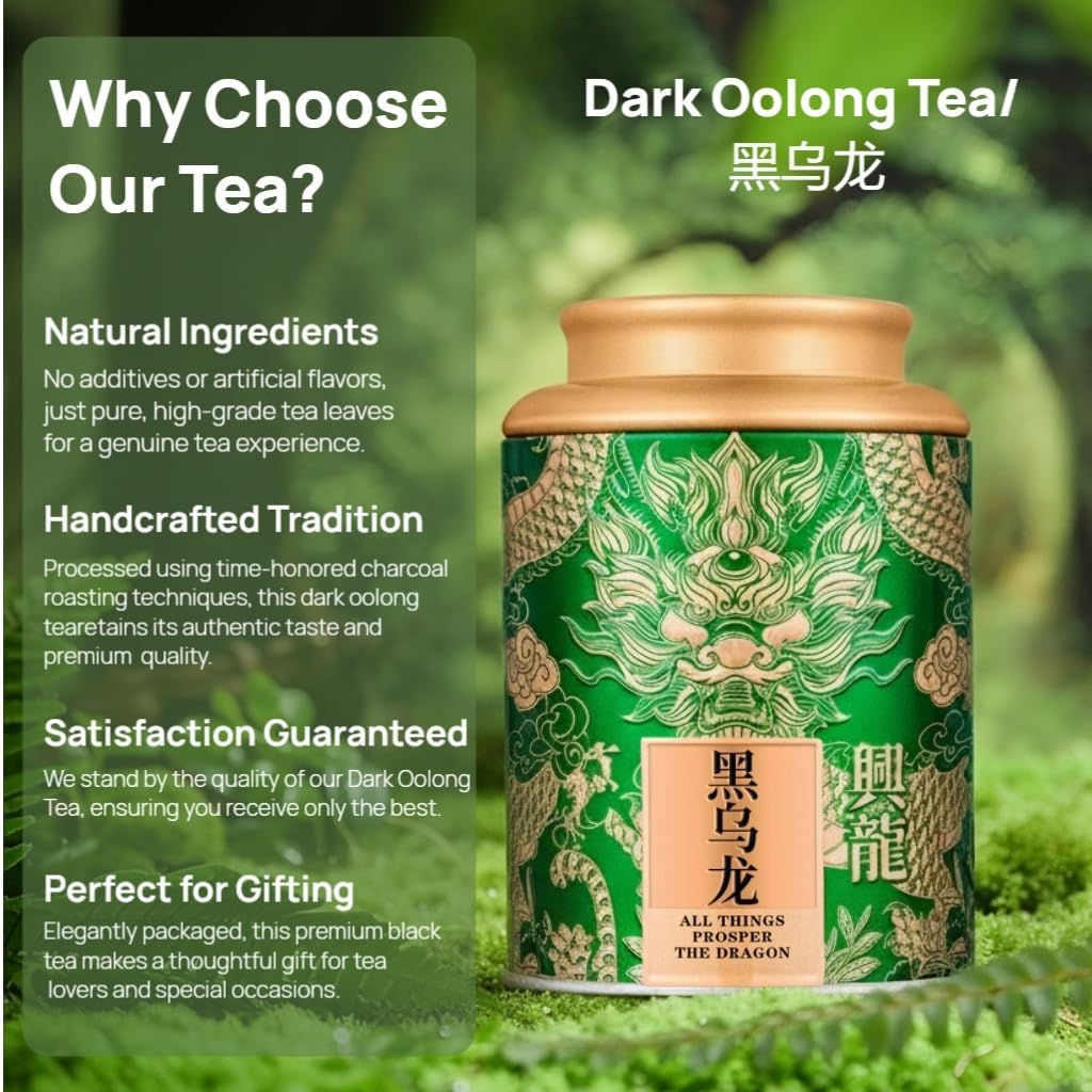 Herbata Premium Ciemnego Oolonga | Silny Rodzaj Aromatu | Chińska Czarna Herbata | Idealny Na Prezent 500g / 17,64oz