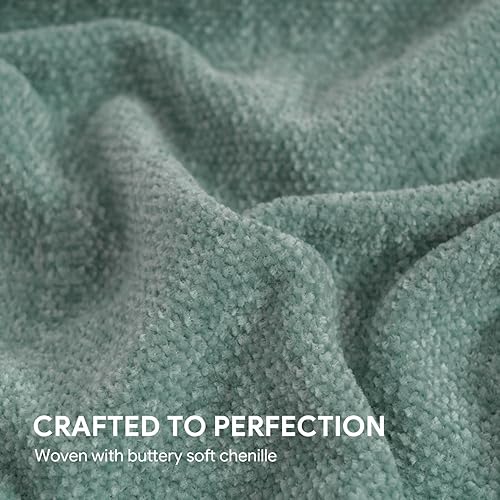 Miniatura 4 de RECYCO - Manta, manta de chenilla suave y acogedora con borlas con flecos para mueble, sofá, silla, cama y sala de estar, ideal para regalar (color