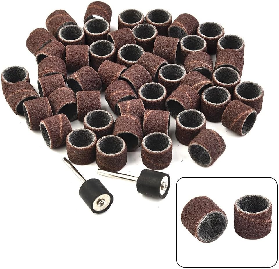 Comprehensive Set Of Sanding Drum Bands Includes Hundred Pcs And Two Mandrels Tailored Your Rotary Tool