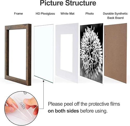 Vista 26 de Yaetm Portarretratos de 12 x 12 pulgadas con paspartú para fotos de 8 x 8 pulgadas, juego de 9 marcos cuadrados de 12 x 12 pulgadas, marco blanco