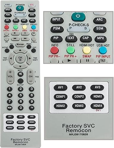 MKJ39170828 Reemplazo de control remoto para LG Service Remote, compatible con televisores LED LCD LG