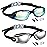 LOCONHA Swim Goggles, 2 Pack Swimming Goggles Anti Fog No Leaking For Adult Women Men Youth (Aqua & Bright Sliver)