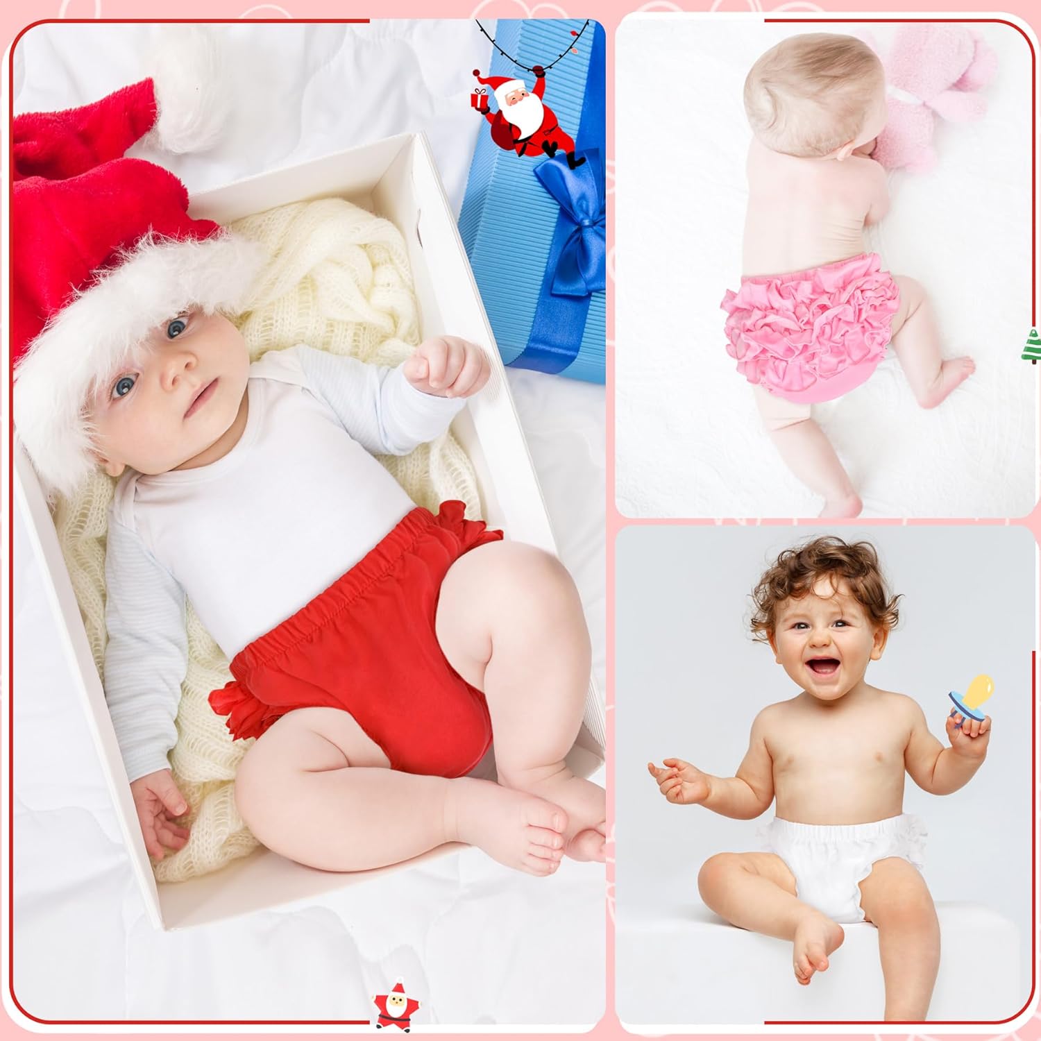 Olreco Baby Bloomers Diaper Covers for Girls Ruffle Bloomers for Toddler Girls Diaper Cover Baby Girl Shorts Infant Underwear - Image 2