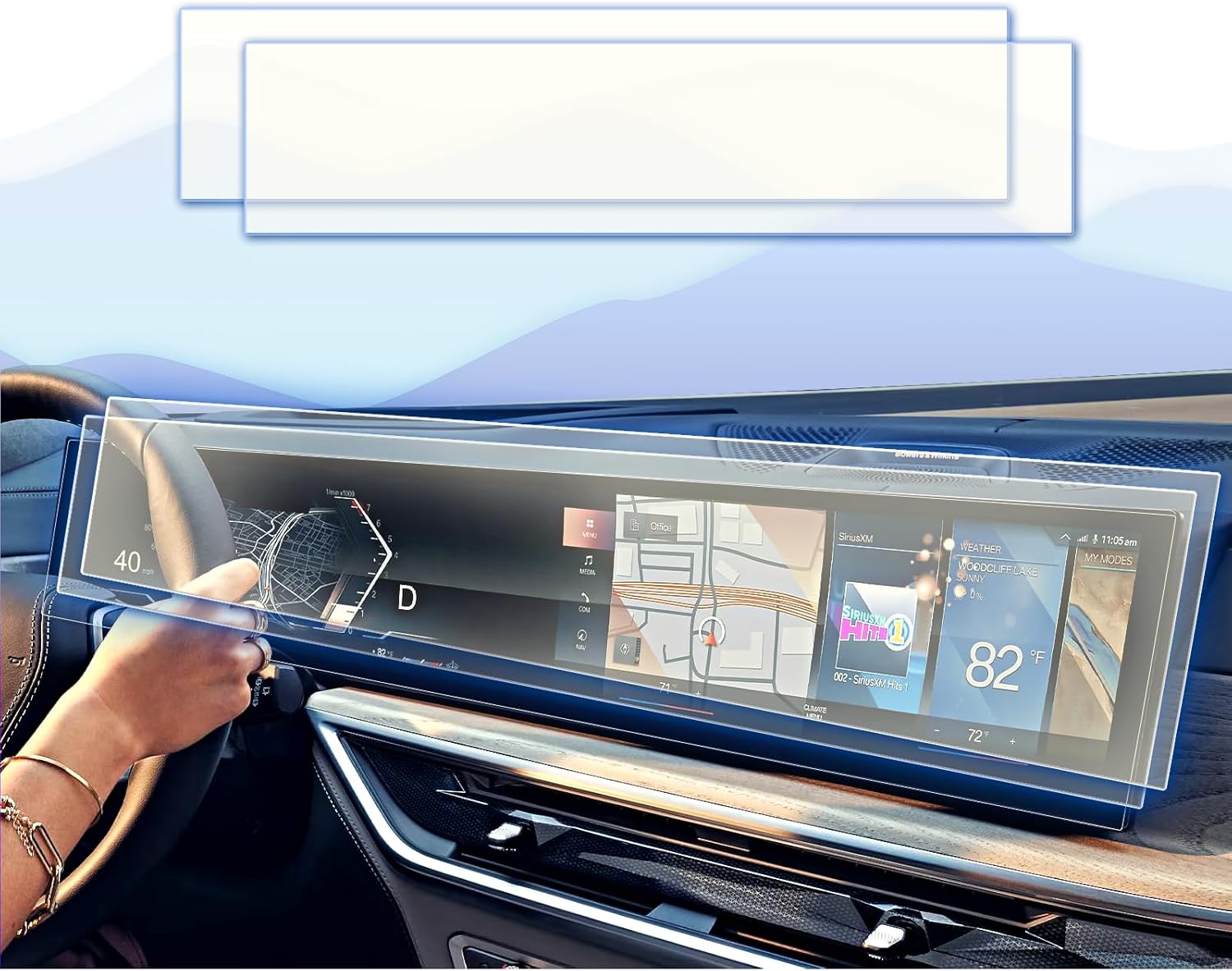 2PCS Matte 2024 2025 BMW X5 X3 Screen Protector for 2024 X7 Accessories 2025 BMW x7 2024 ix i4 x7 x5 x6/2023 X7 i4 i7 iX 7 Series 3 series Tempered Glass Screen Protector 2024 x5 Anti-Glare