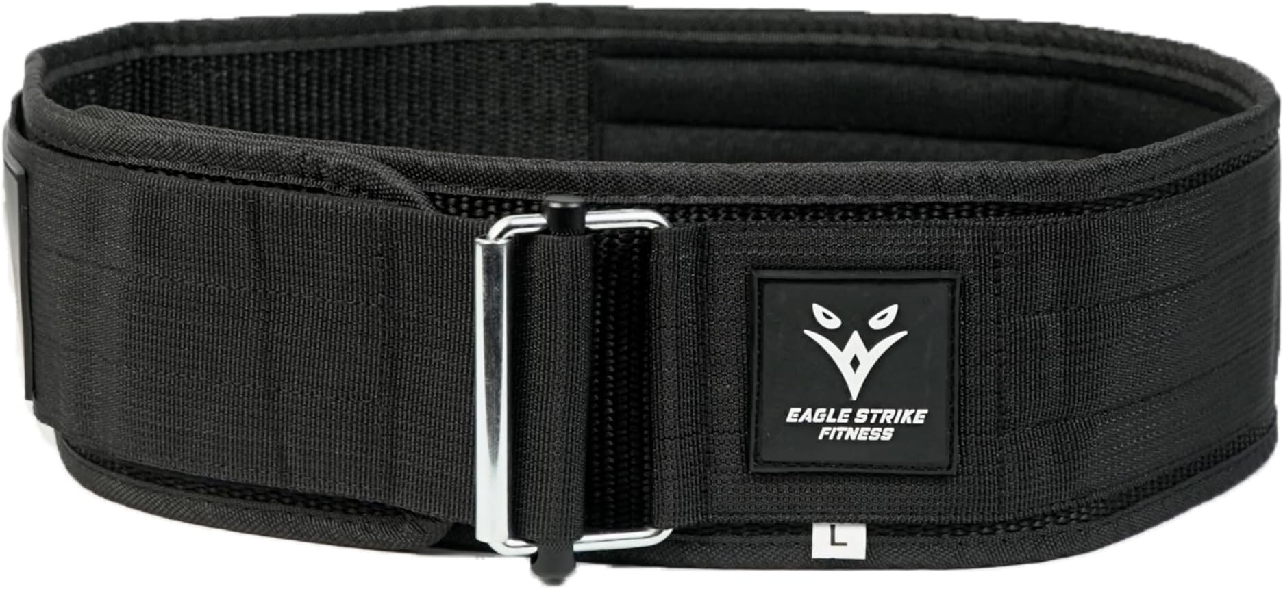 EAGLE STRIKESelf Securing Weight Lifting Belt,4 Inch Lifting Belt with Metal Self Locking Buckle, Back Support for Bodybuilding, Deadlifting, Powerlifting, Squats and Intense Gym Workout
