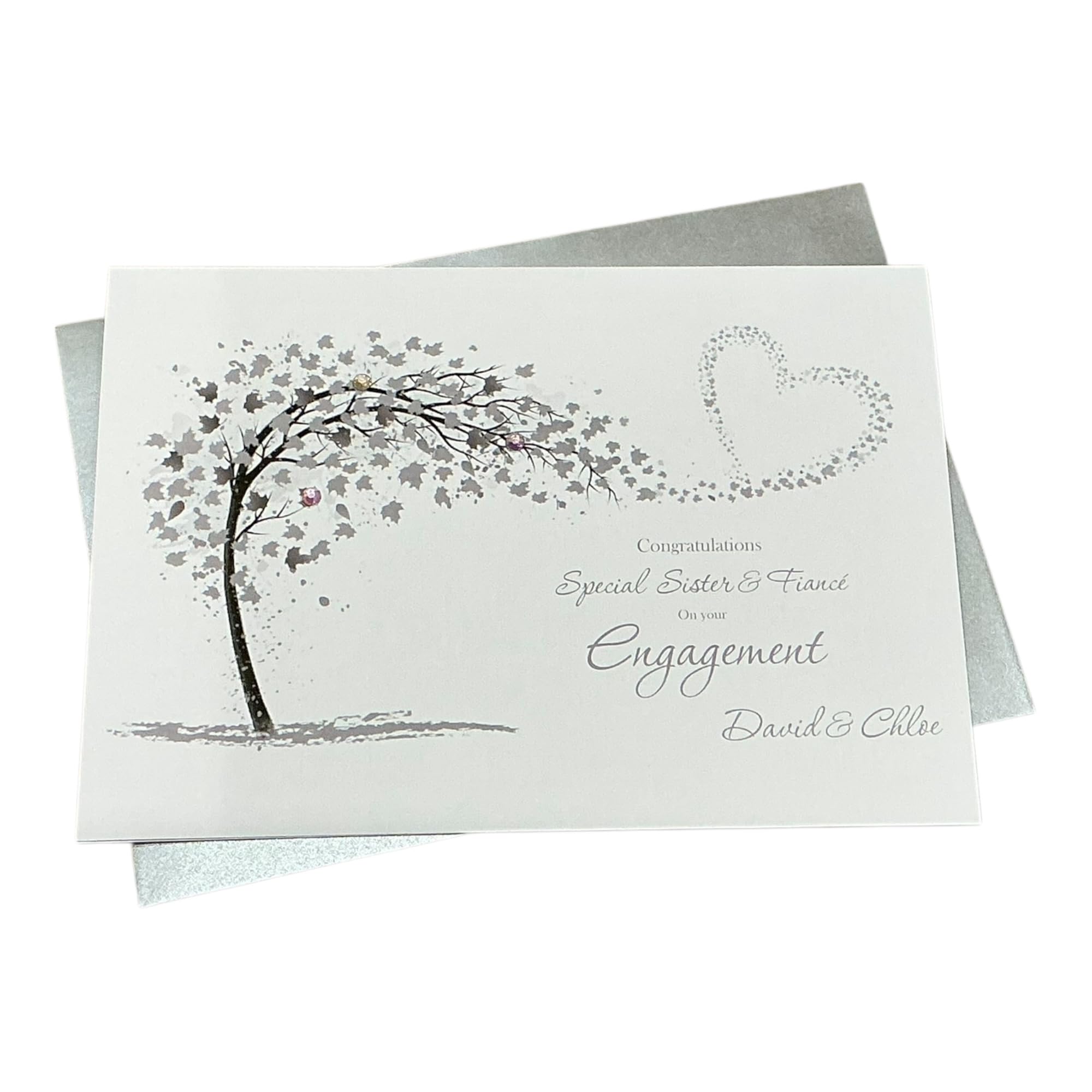 Sister & Fiancé Engagement Card Personalised SH 85