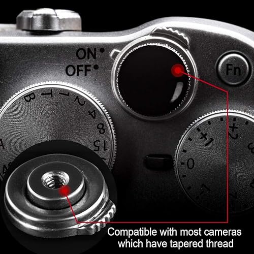 Miniatura 3 de Botón del obturador de la cámara (paquete de 2)  negro de lujo y delicado botón de liberación suave del obturador