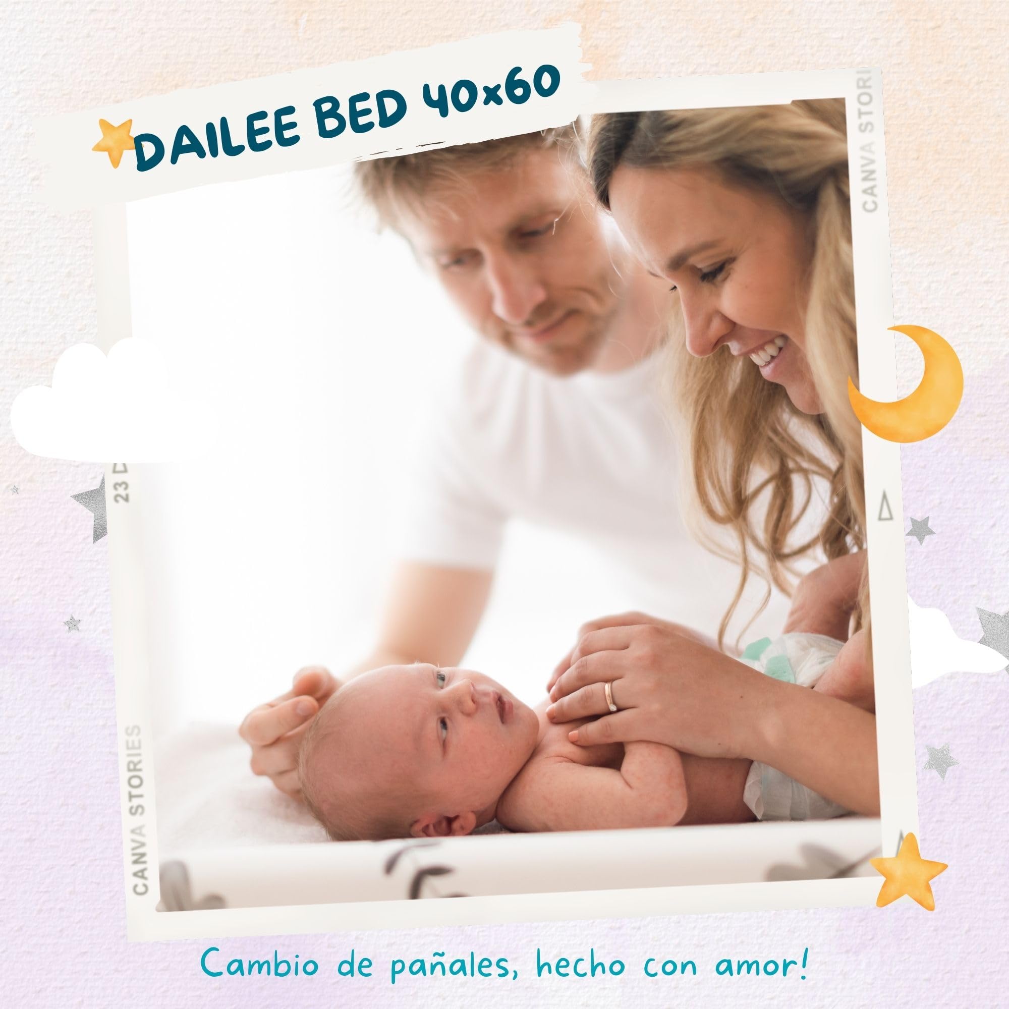 Dailee Bed 40x60 - 150x Empapadores Bebe - Cambiador Desechable para Bebé - 6 Paquetes de 25 Sabanindas - Protector Cambiadores 60x40