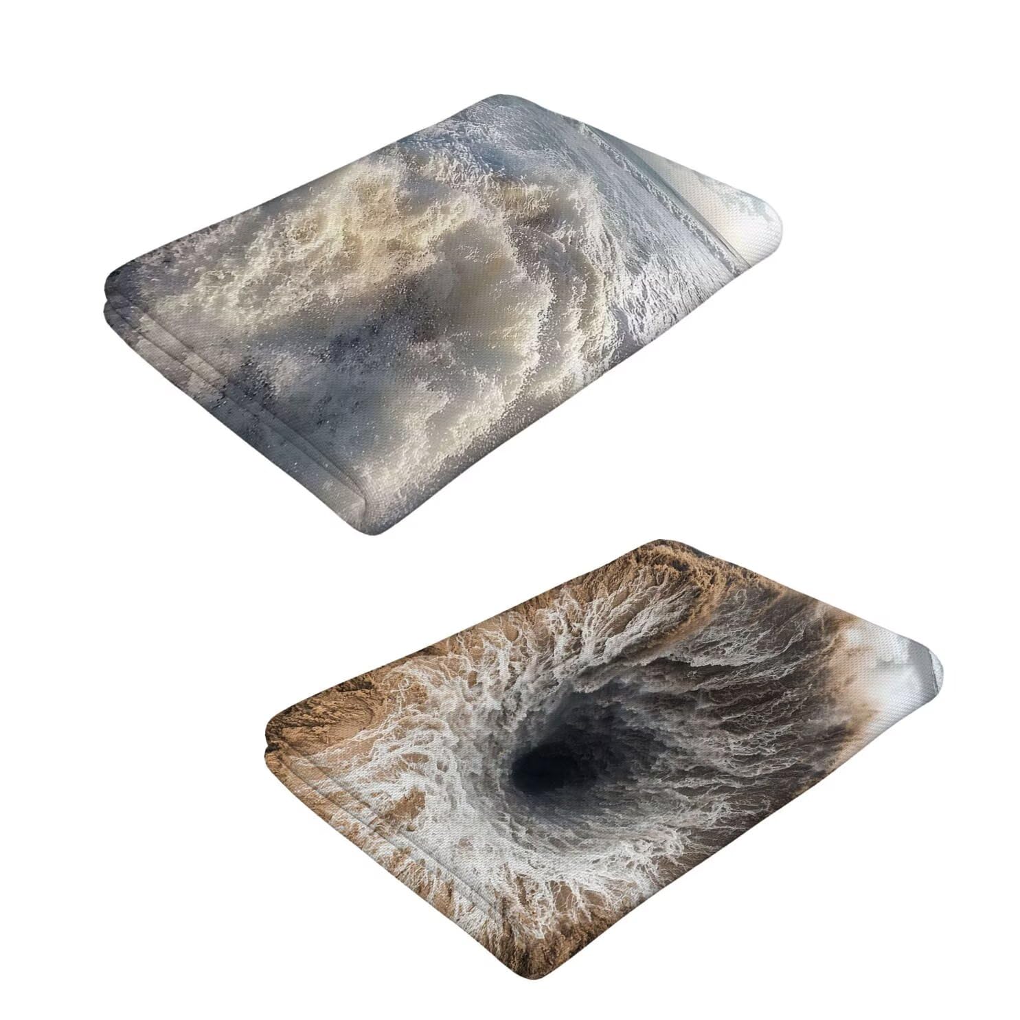 Telo Mare Microfibra Grande - 100 x 200 cm Telo Mare 2 Pezzi, Antisabbia, Asciugatura Rapida, Ultra Assorbente, Estate Spiaggia Asciugamani Bagno Asciugamano Microfibra, Donna Regali (ondate) m-336