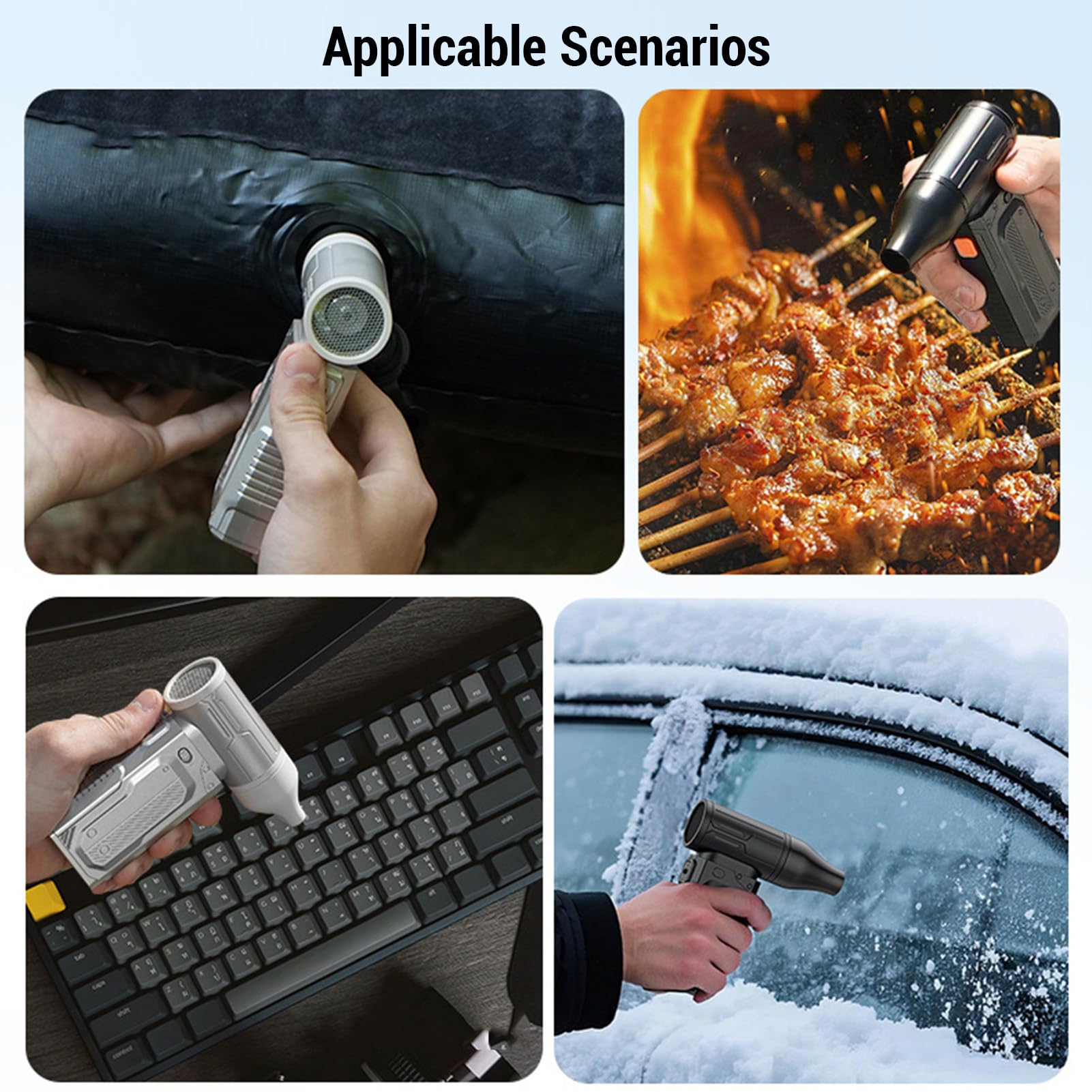 Cffuvros 130,000 RPM Turbocharged Handheld Fan, Portable Mini Turbo Jet Blower for Travel, Beach, Camping Car Drying Super Powerful Airflow (-3111250056611)