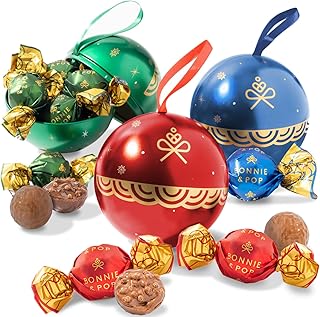 Christmas Chocolate Gift Basket, Candy Food Stocking Stuffer, Gourmet Snack Box, Holiday Present Idea, Corporate Him & Her, Men Women, Family Parties- Set of 3- Bonnie & Pop
