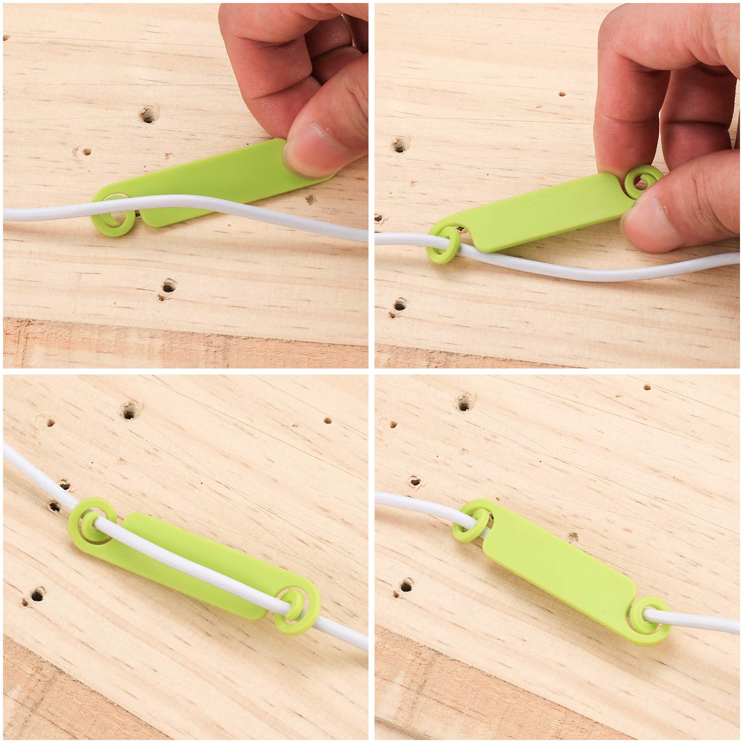Nearockle Kabel Organizer für Küchengeräte,4 Stück Kabelaufwickler Kabelhalter Selbstklebend