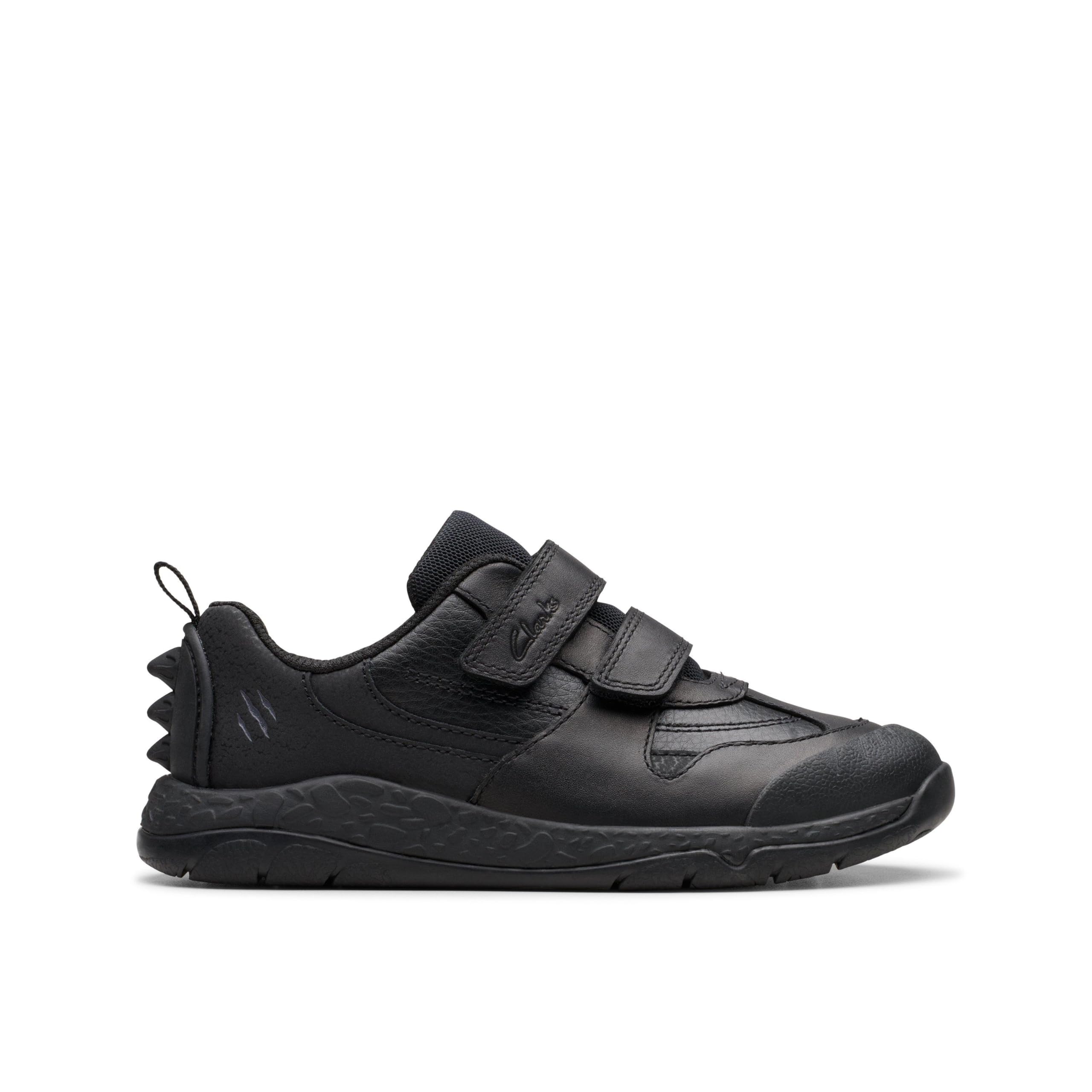 Clarks Steggy2 Pace K Oxford Flat Shoes, Black, 2 UK Child