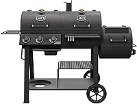 Oklahoma Joe's Canyon Combo Charcoal/Gas Smoker & Grill - 750 Sq In Cooking Area, Black (Model 24203004)