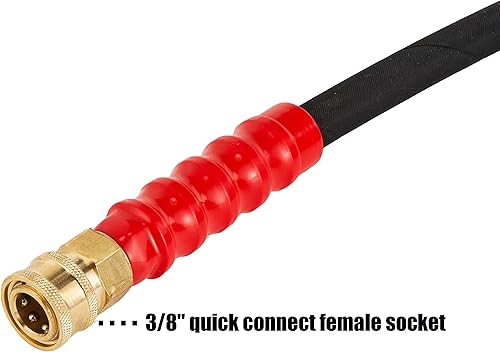 Miniatura 2 de Tool Daily Manguera para lavadora a presión, 3/8 pulgadas x 50 pies, conexión rápida, 4000 PSI, alambre trenzado de alta resistencia