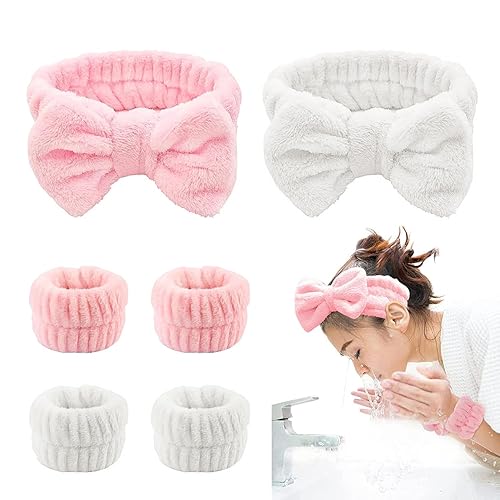 Juego de diadema de maquillaje, diadema de spa y pulsera, diademas de burbujas para el cuidado de la piel con pulseras y coleteros para el cabello, Juego de diadema de maquillaje, diadema de spa y pulsera, diademas de burbujas para el cuidado de la piel con pulseras y coleteros para el cabello,
